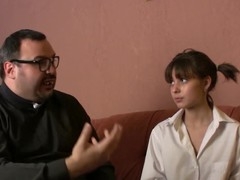 Father Torbe is back and this day this chab's taking supervision look after of Julia Sweet. This cute Russian gal came to our beloved priest 'coz this babe has sinned. What's more excellent to forgive her then shooting a load of cum down her mouth'!